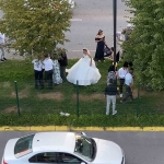 Gelin ve damat kavganın ortasında kaldı