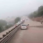 Sağanak D-100’de ulaşımı aksattı