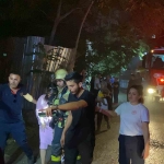 Yangına Banyoda Yakalandı