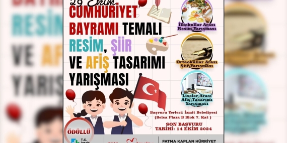 İzmit Belediyesinden Cumhuriyet Bayramı temalı ödüllü yarışmalar