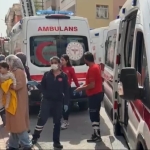 Yangın Çıkan Bi̇nada Mahsur Kalan Bi̇ri̇ Bebek 8 Ki̇şi̇ İtfai̇ye Tarafından Kurtarıldı