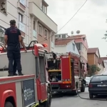 Yangın Çıkan Bi̇nada Mahsur Kalan Bi̇ri̇ Bebek 8 Ki̇şi̇ İtfai̇ye Tarafından Kurtarıldı
