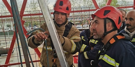 MİMAŞ personeline İtfaiyeden eğitim