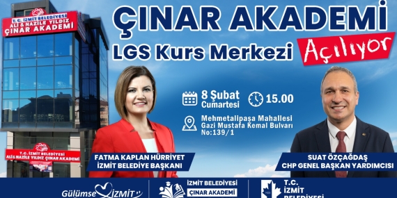 Ali Nazile Yıldız Çınar Akademi LGS Merkezi Cumartesi günü kapılarını açıyor