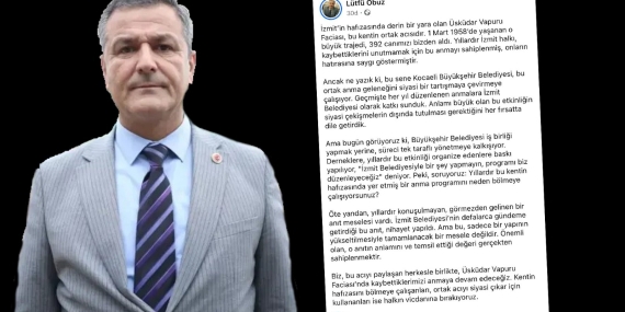 Lütfü Obuz: Kentin hafızasında yer etmiş bir anma programını neden bölmeye çalışıyorsunuz?