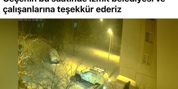 Vatandaş İzmit Belediyesi emekçilerine karla mücadele için teşekkür etti