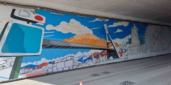 TEM Otoyolu alt geçidine estetik dokunuş