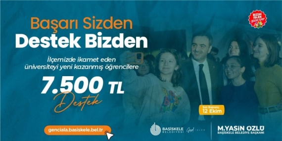 Üniversiteyi yeni kazanan öğrencilere 7500 lira destek