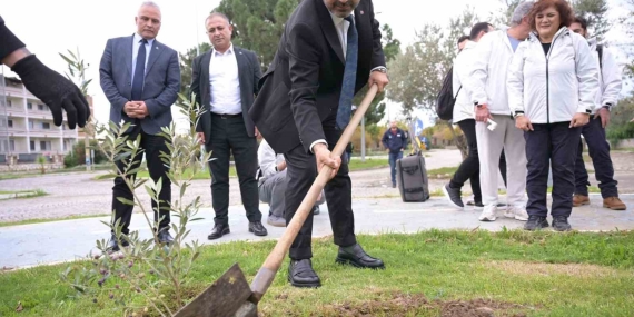 Kar Spor İda Ultra öncesinde zeytin fidanları toprakla buluştu